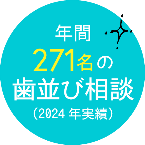 年間271名の歯並び相談（2024年実績）